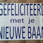 Gefeliciteerd nieuwe baan 40x80cm +€5,00