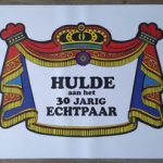 Hulde aan het 30 jarig echtpaar 60x40cm