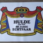 Hulde aan het 40 jarig echtpaar 60x40cm