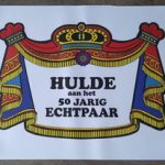 Hulde aan het 50 jarig echtpaar 60x40cm