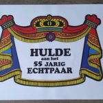 Hulde aan het 55 jarig echtpaar 60x40cm